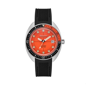 Bulova Oceanographer Snorkel Orange Watch 41mm 96B350